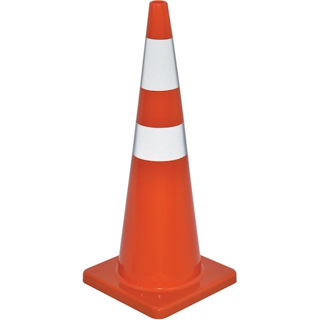 Global Industrial Traffic Cone, Pvc, 36 in Height, 10, Orange RC900SP-ER
